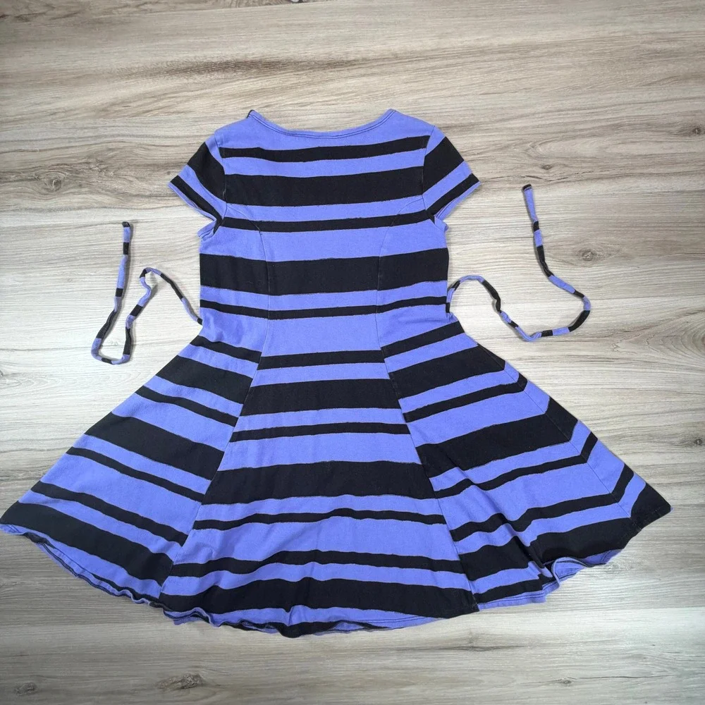 Justice Girls‎ Striped Cap Sleeve Dress with Tie Waist Size 14